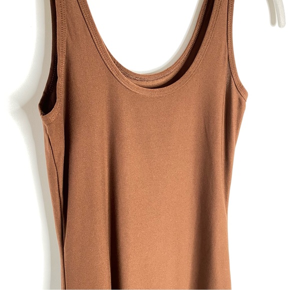 No Boundaries Juniors Tank Top Sz XS Brown Fitted Scoop Neck Basic Layering - Picture 2 of 7